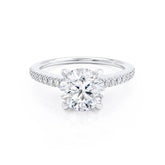 1.5 CT Round Shaped Moissanite Solitaire Engagement Ring 1